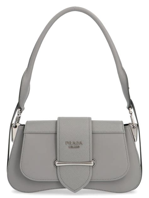 prada grey leather handbag|prada black leather handbag sale.